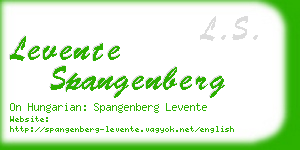 levente spangenberg business card